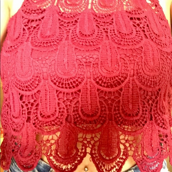 Pacsun- LA Hearts crochet halter crop top … - Picture 8 of 9